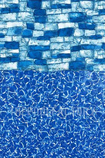 SwimLine, 10'x16' Oval Overlap Bluestone Liner - 30 Gauge