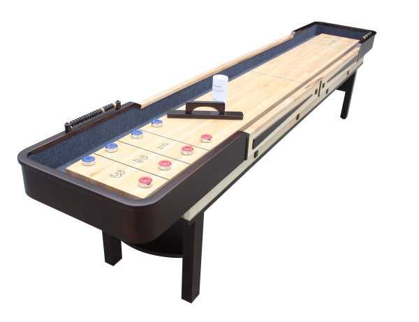 Hathaway, 12ft Shuffleboard Table - Merlot - Espresso finish