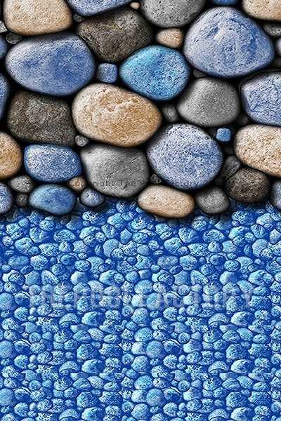 Ocean Blue, 12'x20' Oval Overlap Stoney Bay Liner - 20 Gauge