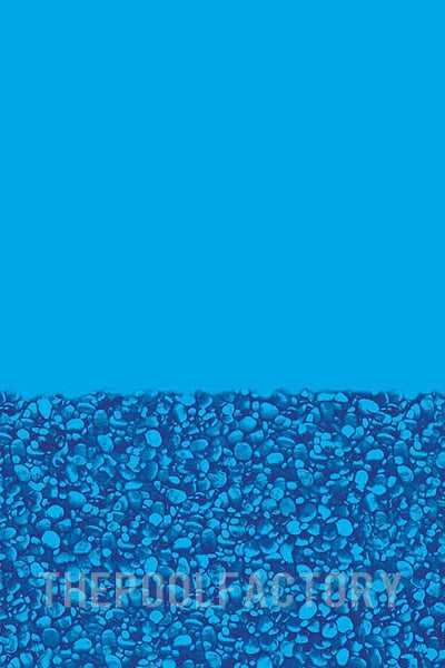 Ocean Blue, 12'x24' Oval Overlap Pebble Bottom Liner - 20 Gauge