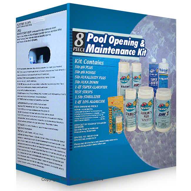 Aquamate, 8 Piece Pool Maintenance Chemical Kit with Test Kit