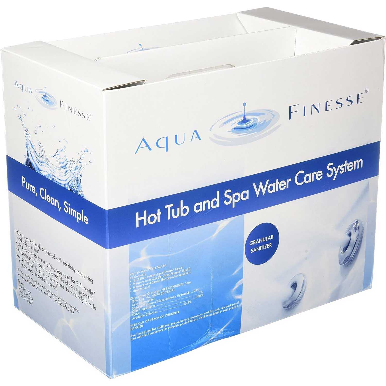 Aqua Finesse, AquaFinesse Hot Tube Water Care Kit - Dichlor (Powder)