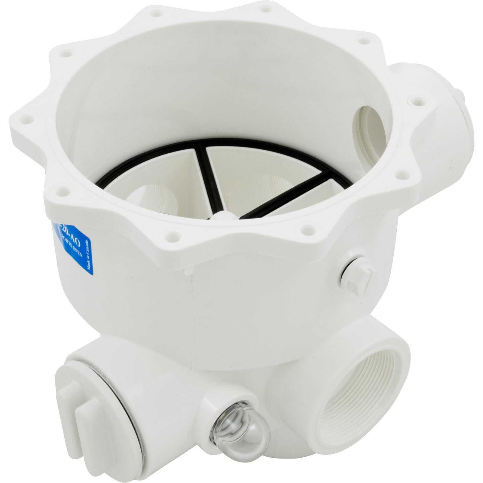 Praher Canada Ltd, Body, Praher ABS 2" Side Mount Valves, 2"fpt, White/ E-13-S2