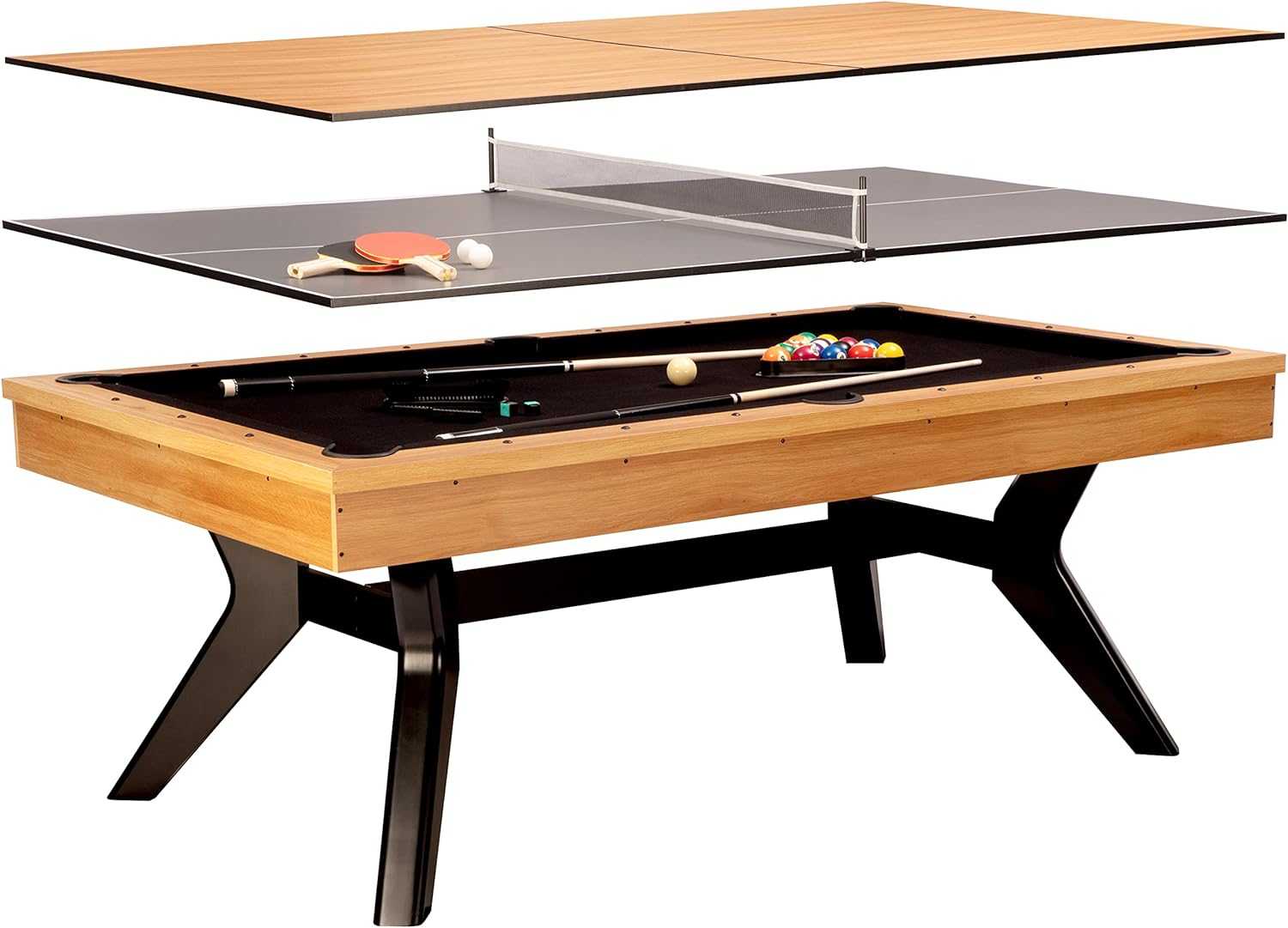 Carson, Carson 7' Multi-Game Table - Pool, Dining and Table Tennis