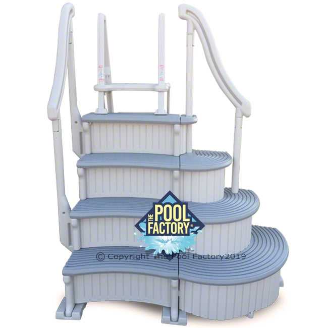 Confer Plastics, Confer Curve Deluxe Step with Outside Ladder