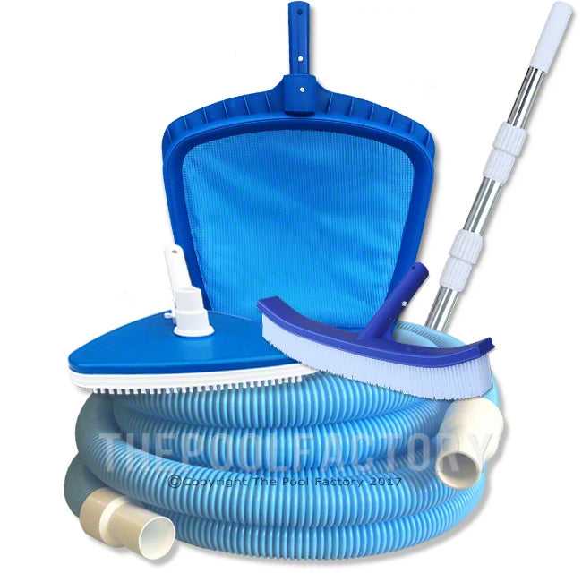 HydroTools, Deluxe Pool Cleaning Kit - 5 Piece with 24' Vacuum Hose