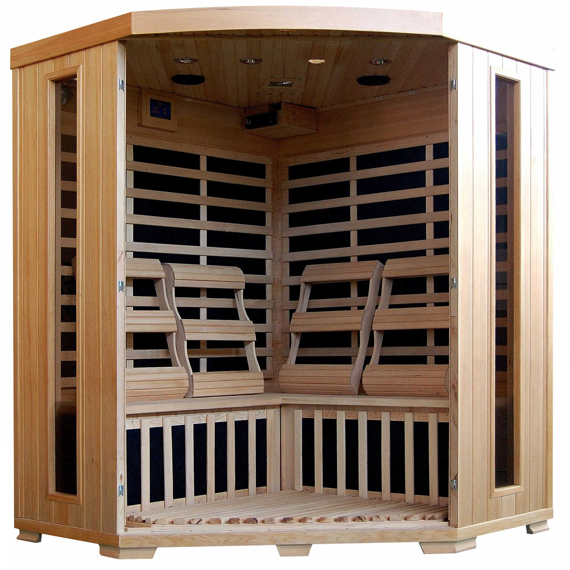 Heatwave, Hemlock 4 Person Far Infrared Sauna - Carbon Heaters - Corner Unit - SA2420DX