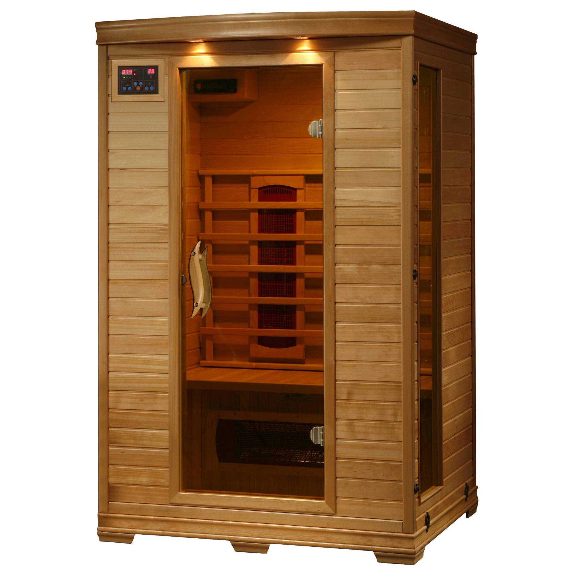 Heatwave, Infrared 2 Person Hemlock Home Sauna With Carbon Heaters By Heatwave Saunas - Coronado - SA2409