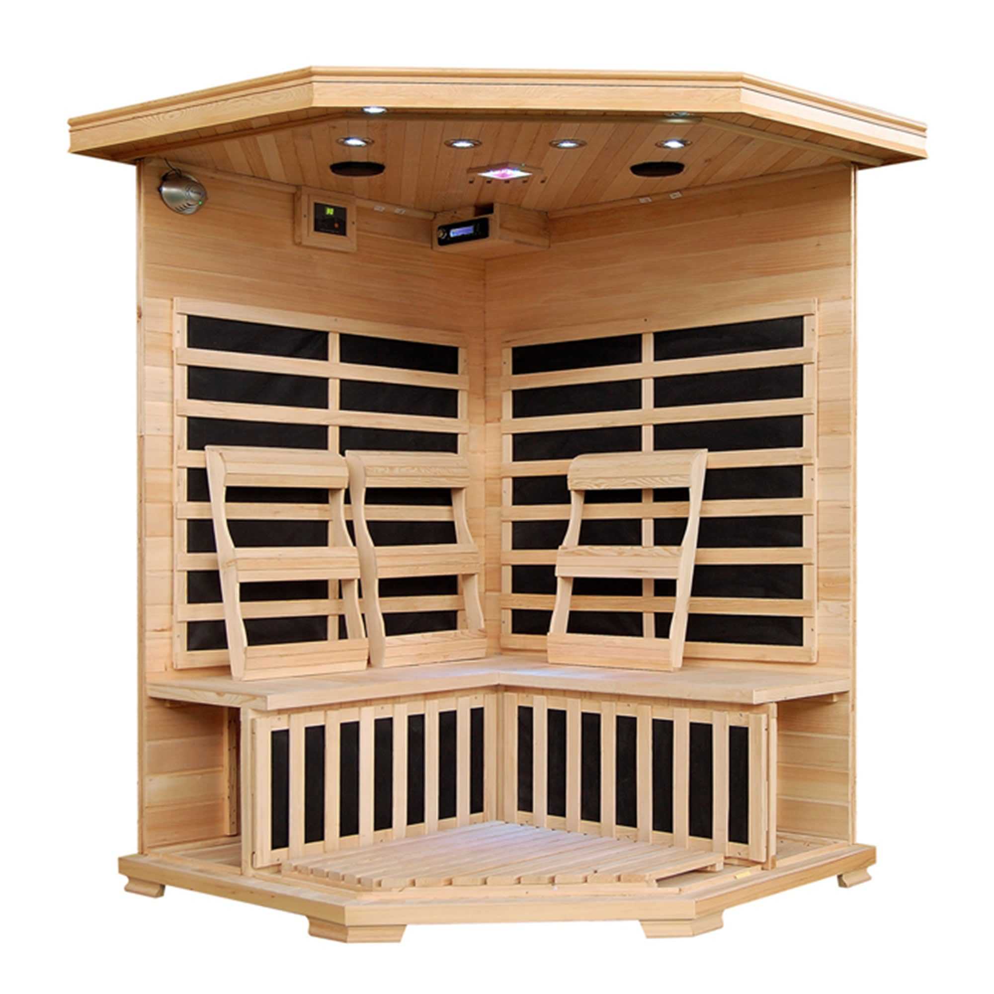 Heatwave, Infrared 3 Person Home Sauna With Carbon Heaters By Heatwave Saunas - Santa Fe - SA2412DX