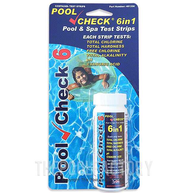 Industrial Test Systems, Pool Check 6 In 1 Chlorine Test Kit (50 Strips)